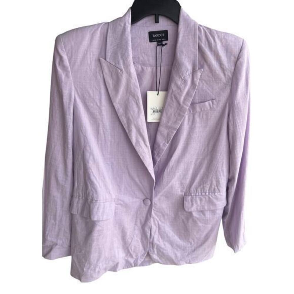 Bardot Lilac Single-Button Blazer